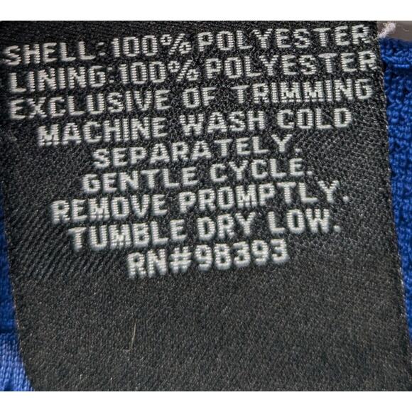 Vintage Easton Blue Quarter Zip Pullover Jacket Mens M Made Taiwan Baseball - Picture 3 of 4